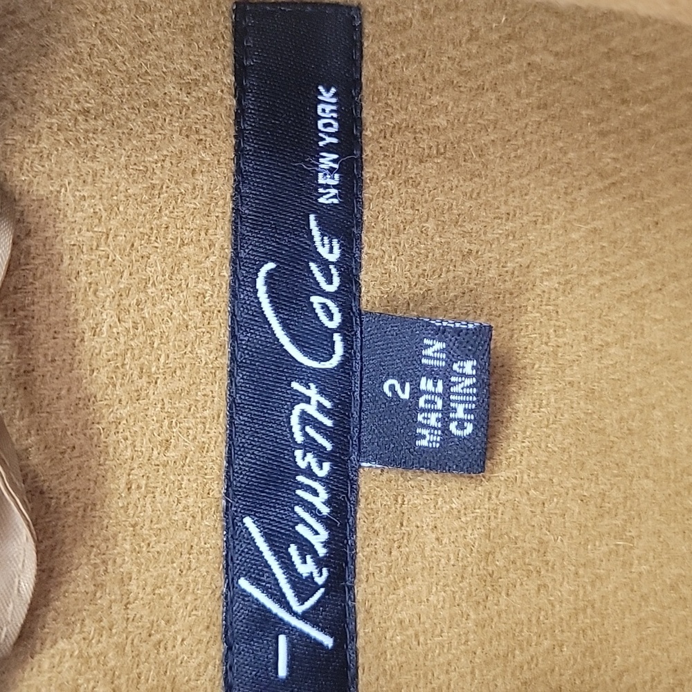Kenneth Cole Mustard Trench Coat - Picture 3 of 6